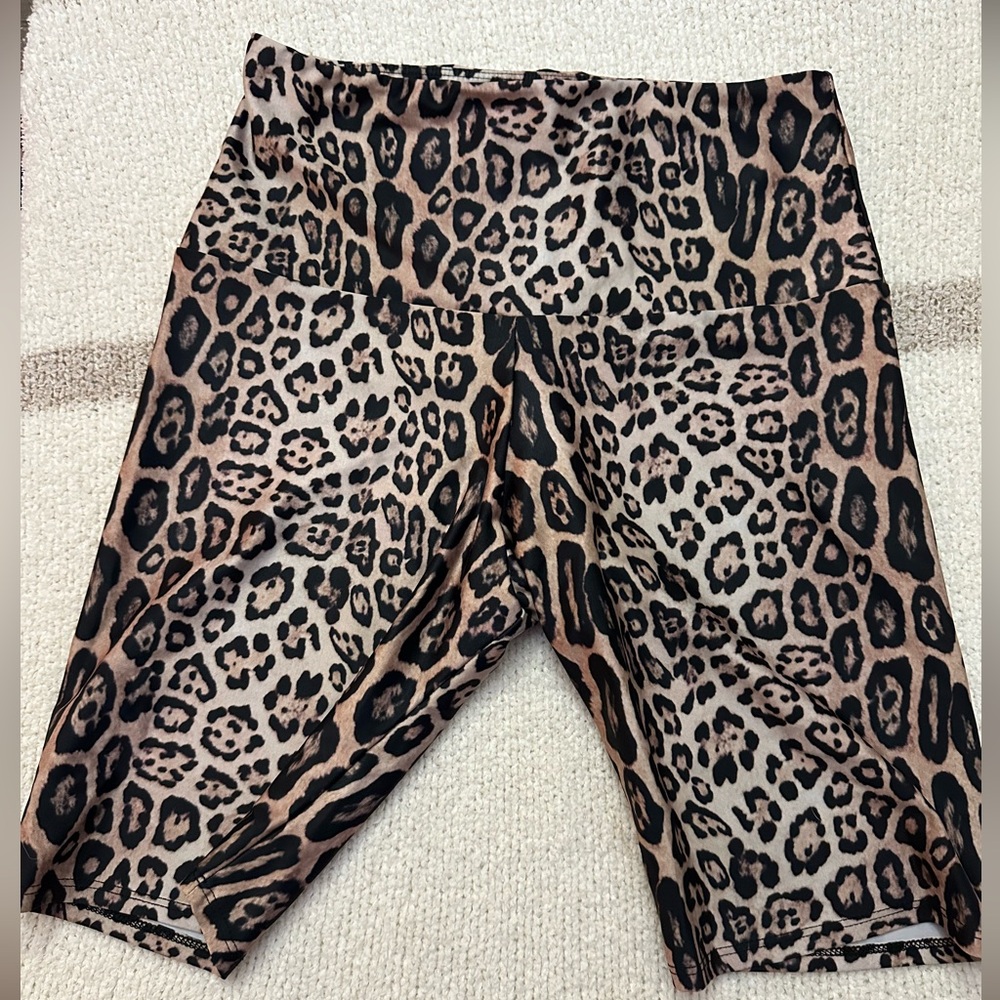 Free People Movement + Onzie Leopard Bike Shorts Size M/L